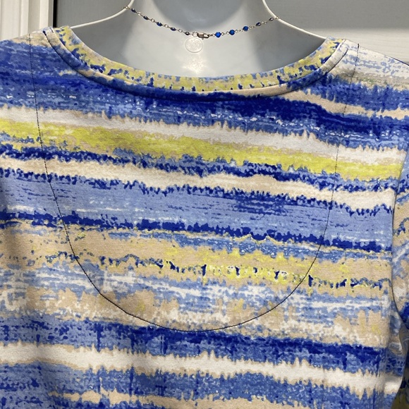 Caribbean🌴Joe Island Supply Co. Blue V-Neck Top & Side String Design - Sz PM - Picture 9 of 10